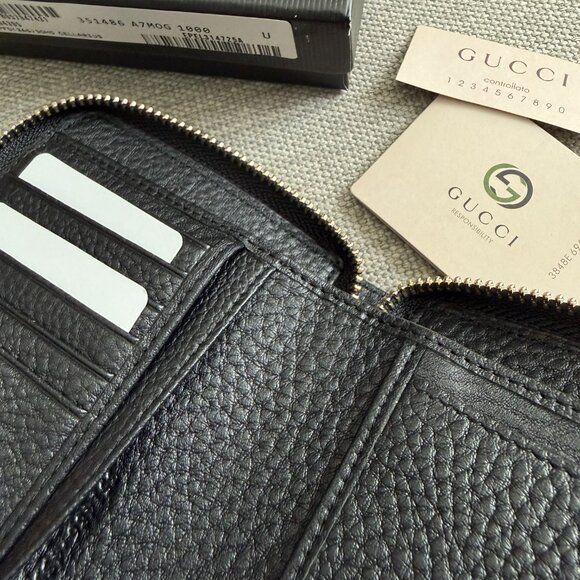 New Gucci Soho Black Leather Wallet - Picture 6 of 6